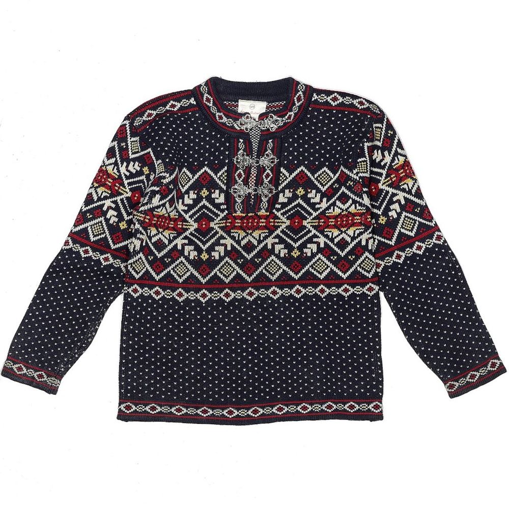 Hanna Andersson Fair Isle Nordic Filigree Metal Clasp Sweater